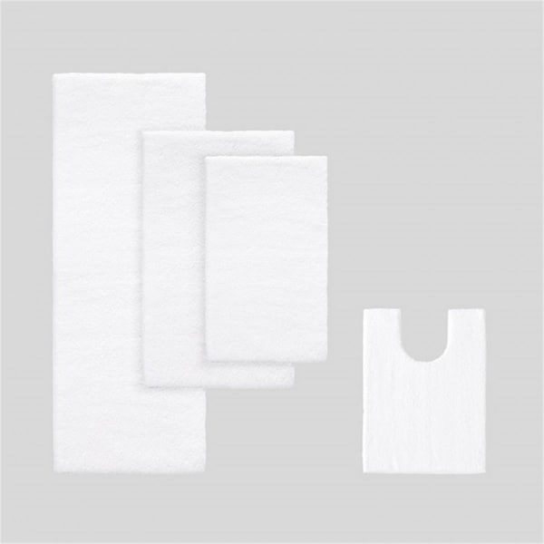 Madison Park Signature Madison Park Marshmallow Memory Bath Rug, White - 24 x 40 in. - MPS72-163