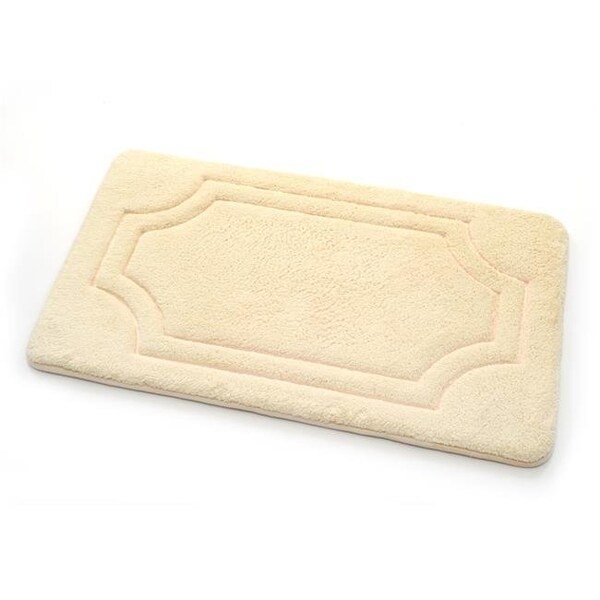 Stephan Roberts Home Stephan Roberts Home BFDM-24C763-12 17 x 24 in. Luxurious Memory Foam Bath Mat with Water Shield Technology - Antique White - BFDM-24C763-12