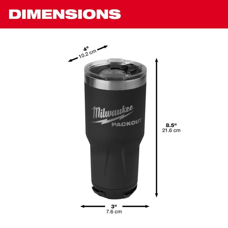 Milwaukee PACKOUT Black 30 oz. Tumbler 2PK - 48-22-8393B-48-22-8393B