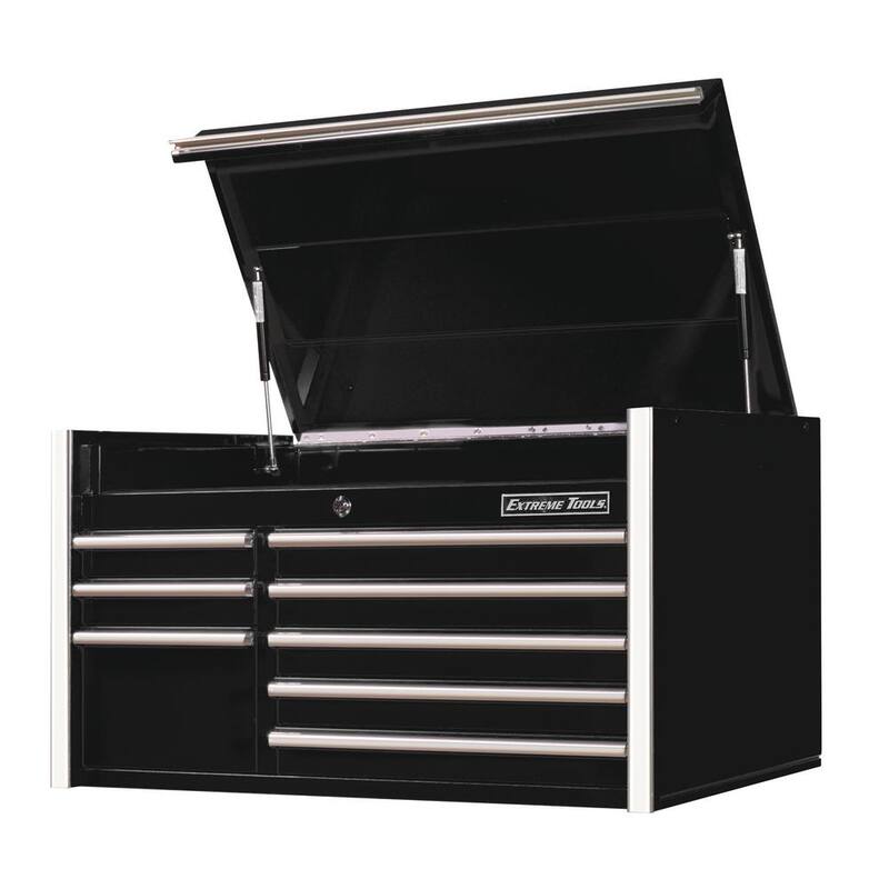 Extreme Tools RX 41 in. W x 25 in. D 8-Drawer Top Tool Chest in Black - RX412508CHBK