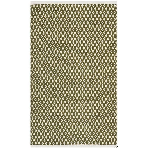 Safavieh 2 ft.-3 in. x 7 ft. Runner Boston Hand Woven Bath Mats- Olive - BOS685B-27