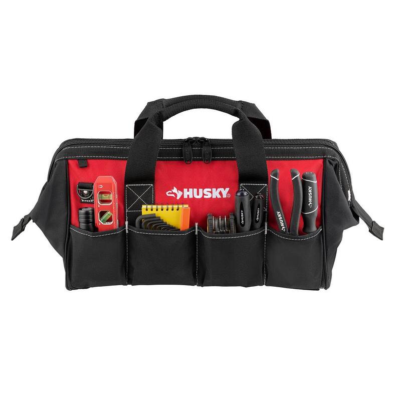 Husky 18 in. 14 Pocket Zippered Tool Bag - HD60018-TH