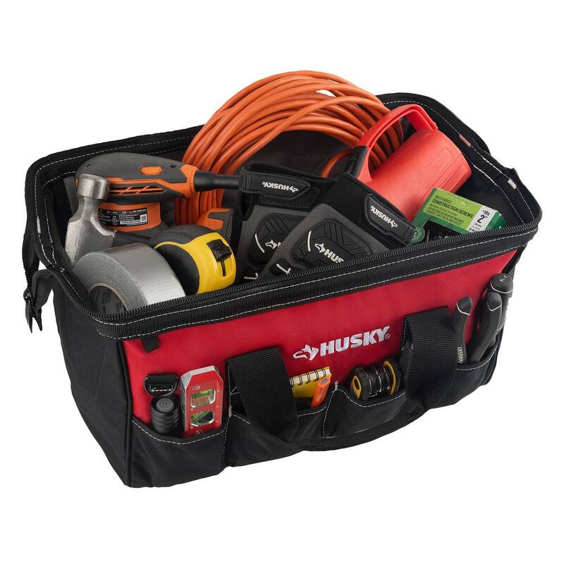 Husky 18 in. 14 Pocket Zippered Tool Bag - HD60018-TH