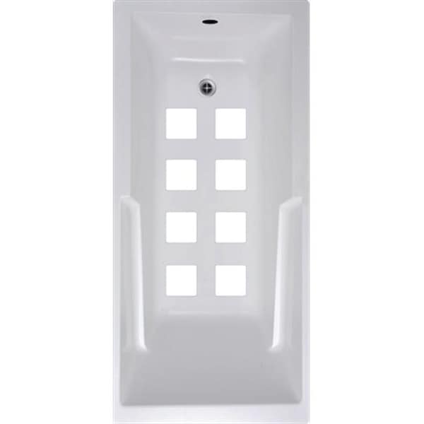 Versatraction VersaTractiion's Kahuna Grip 4 in. x 4 in. Squares Mat in White - Pack of 8 - NSM-SQR4WHT