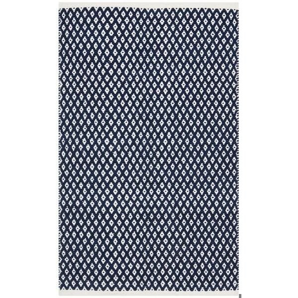 Safavieh 2 ft.-3 in. x 9 ft. Runner Boston Hand Woven Bath Mats- Navy - BOS685D-29