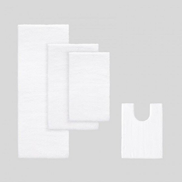 Madison Park Signature Madison Park MPS72-164 Marshmallow Memory Bath Rug; White - 24 x 72 in. - MPS72-164