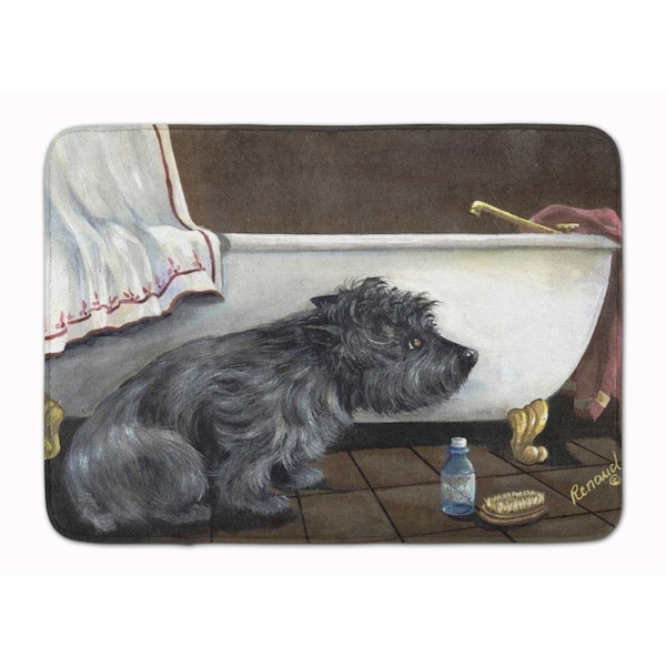 Carolines Treasures 19 x 27 in. Cairn Terrier Bath Time Machine Washable Memory Foam Mat - PPP3250RUG