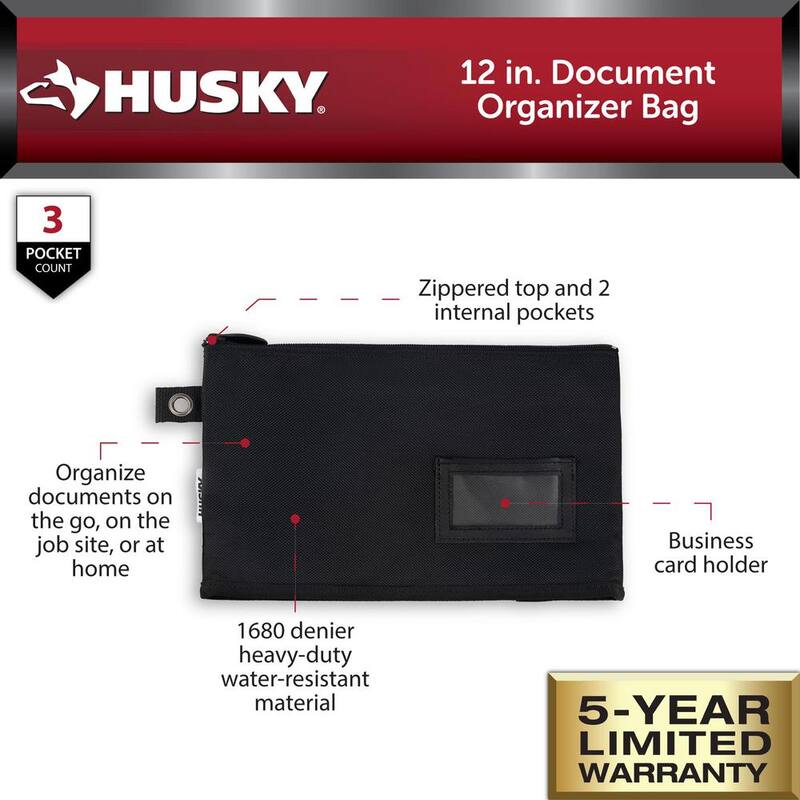 Husky 12 in. Document Organizer Bag - HD25100-TH