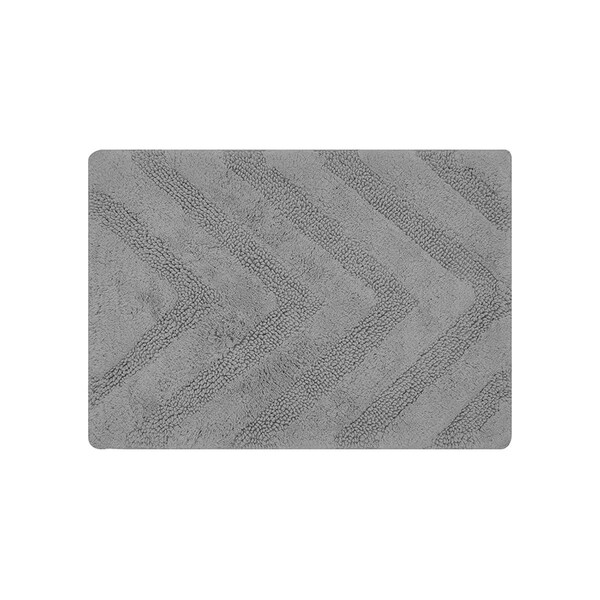 Better Trends Hugo Collection 100% Cotton 17' x 24' Rectangle Bath Rug in Gray - BAHG1724GRY