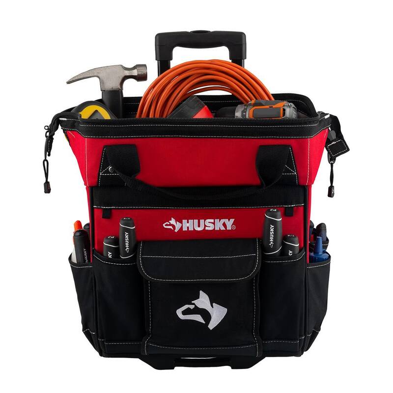 Husky 14 in. 13 Pocket Rolling Tool Bag - HD65014-TH