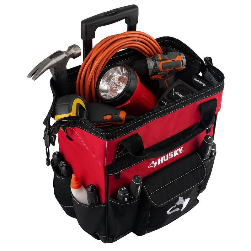 Husky 14 in. 13 Pocket Rolling Tool Bag - HD65014-TH