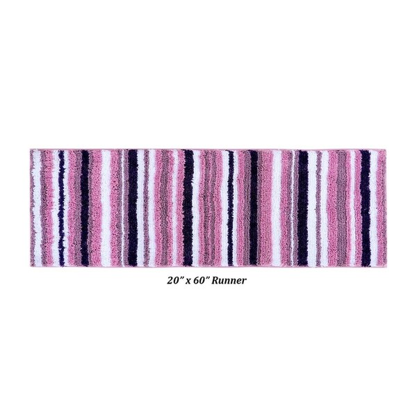 Better Trends Griffie Collection 100% Polyester  20' x 60' Runner Bath Rug in Eggplant - BAGR2060EGG