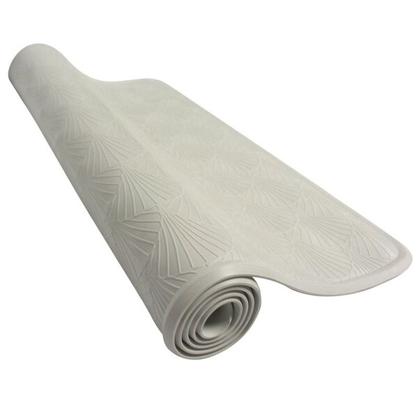 Zenna Home Bath Mat, 28 in L, 16 in W, Rubber, White - 77WW