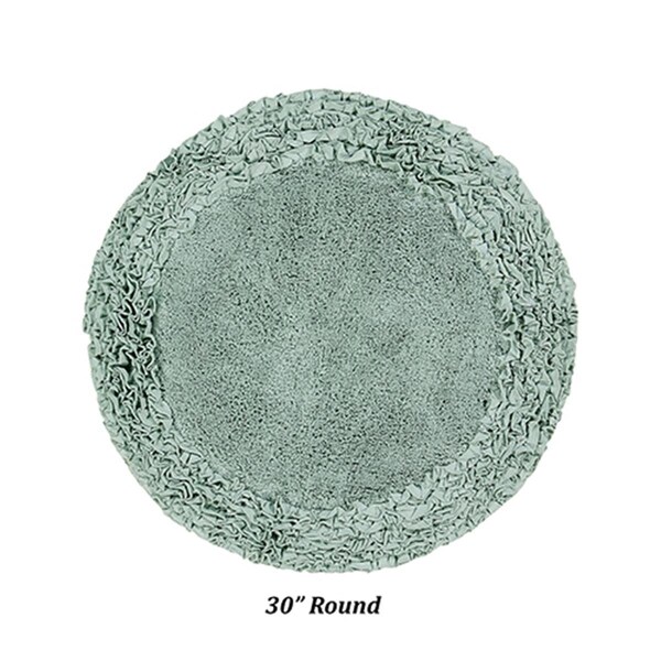 Better Trends Shaggy Border Collection 100% Cotton 30' Round Bath Rug in Sage - BARR30RSA