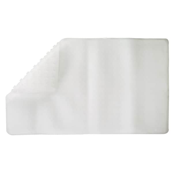 Living Accents Living Accents 28 in. L X 16 in. W Clear Thermo Plastic Elastomer Bath Mat Latex Free - MB3212-CLEAR