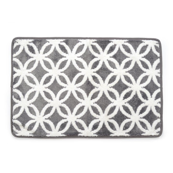 Stephan Roberts Home 20 x 39 in Ultra Plush Opus Knitted Cut Pile Polyester Bath Mat Gray - 39NKPC23312