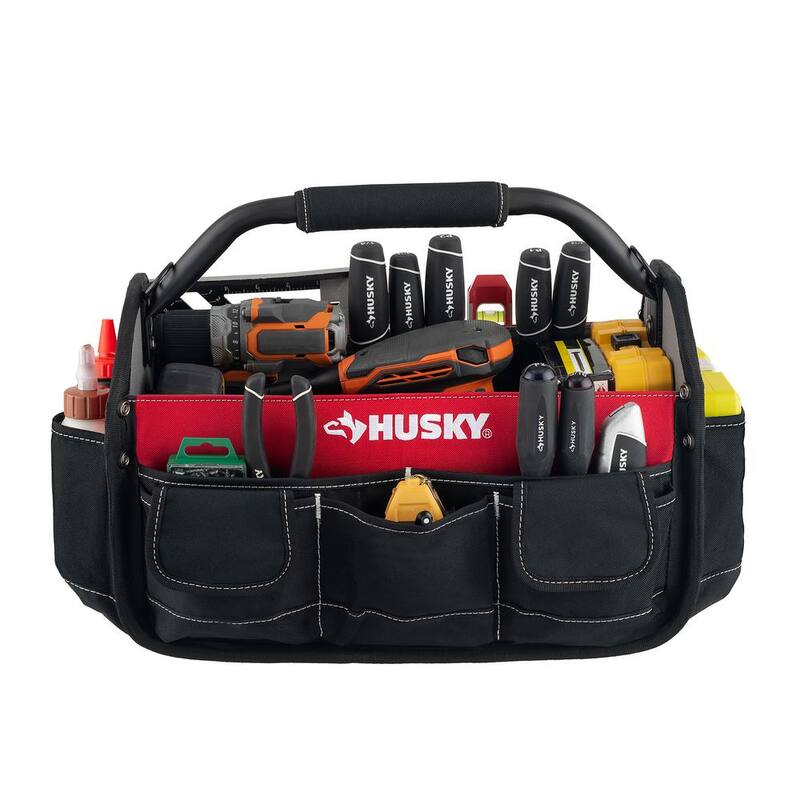 Husky 17 in. 18 Pocket Open Top Tool Bag - HD70017-TH