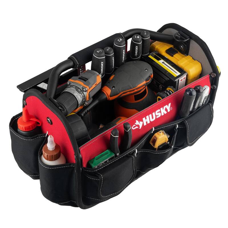 Husky 17 in. 18 Pocket Open Top Tool Bag - HD70017-TH