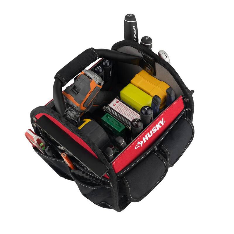 Husky 10 in. 15 Pocket Open Top Tool Bag - HD70010-TH