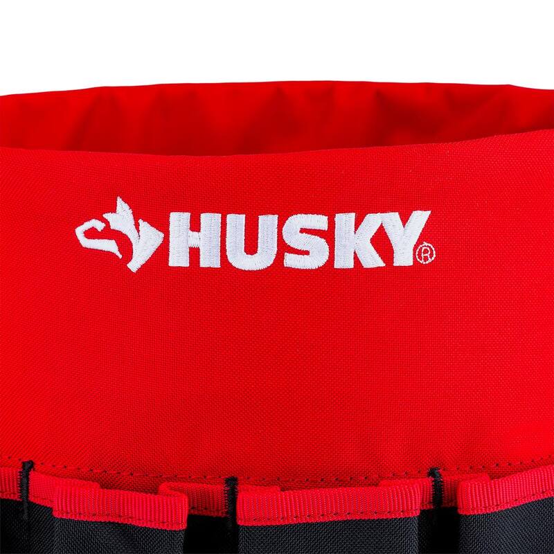 Husky 12 in. 30 Pocket Heavy Duty Bucket Jockey 5 Gallon In-Bucket Storage Tool Bag - HD10030-TH
