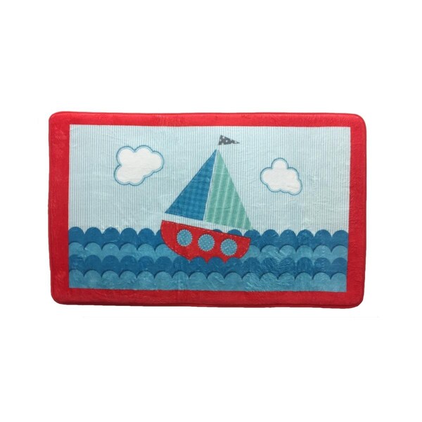 Borders Unlimited Ahoy Sailboat Bathroom Mat - 90031