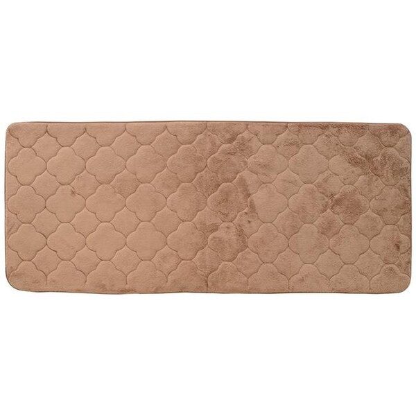 Stephan Roberts Home Stephan Roberts Home 60N-EM4V16-12 24 x 60 in. Embroidered Memory Foam Bath Mat - Wood Smoke - 60N-EM4V16-12