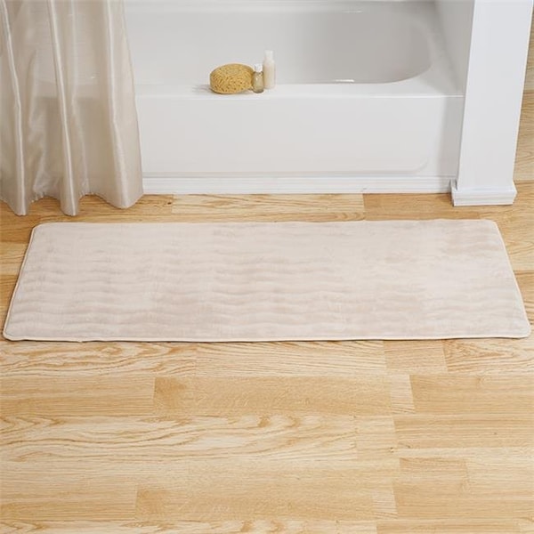 Lavish Home Lavish Home 67-11-I 24 x 60 in. Extra Long Memory Foam Bath Mat; Ivory - 67-11-I