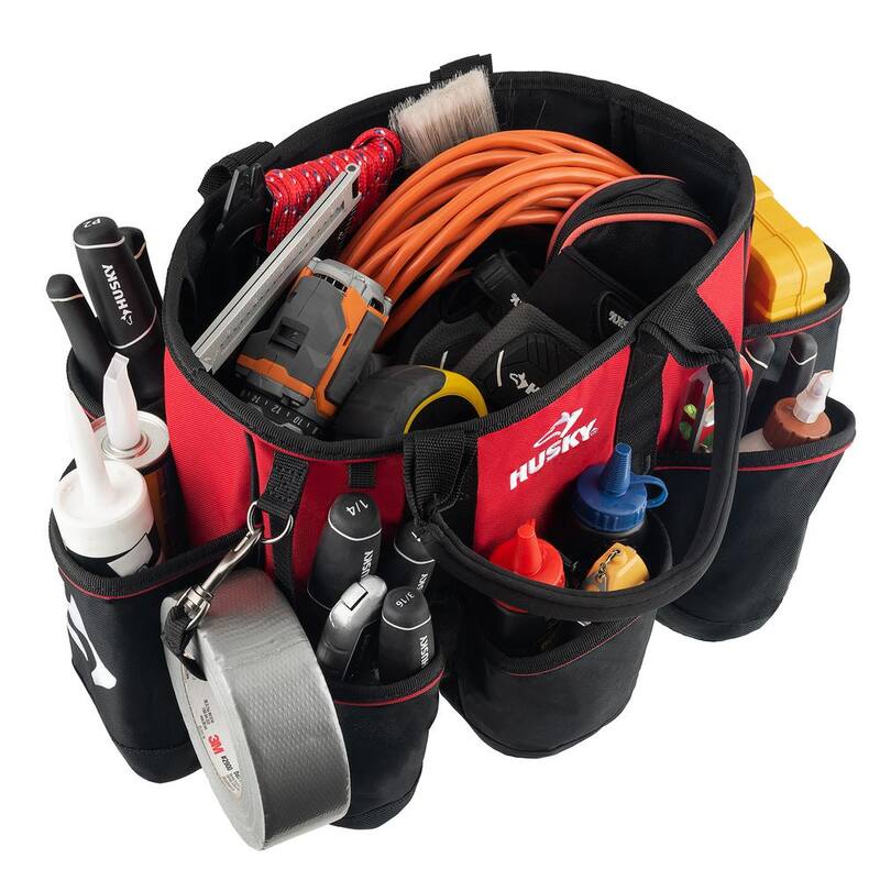 Husky 14 in. 15 Pocket Open Top Supply Tool Bag - HD60014-TH