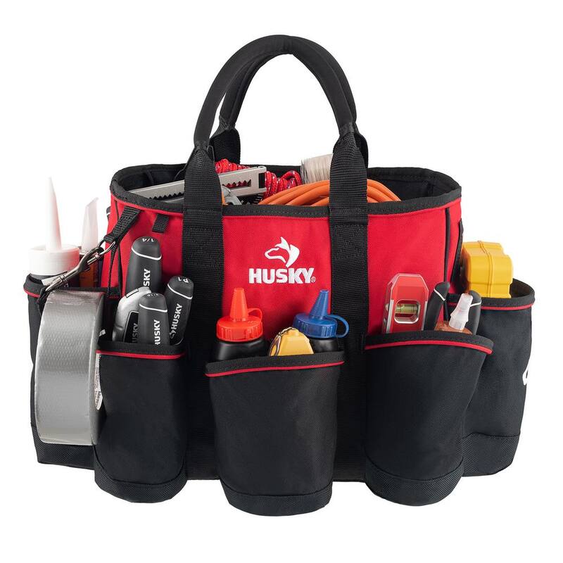 Husky 14 in. 15 Pocket Open Top Supply Tool Bag - HD60014-TH