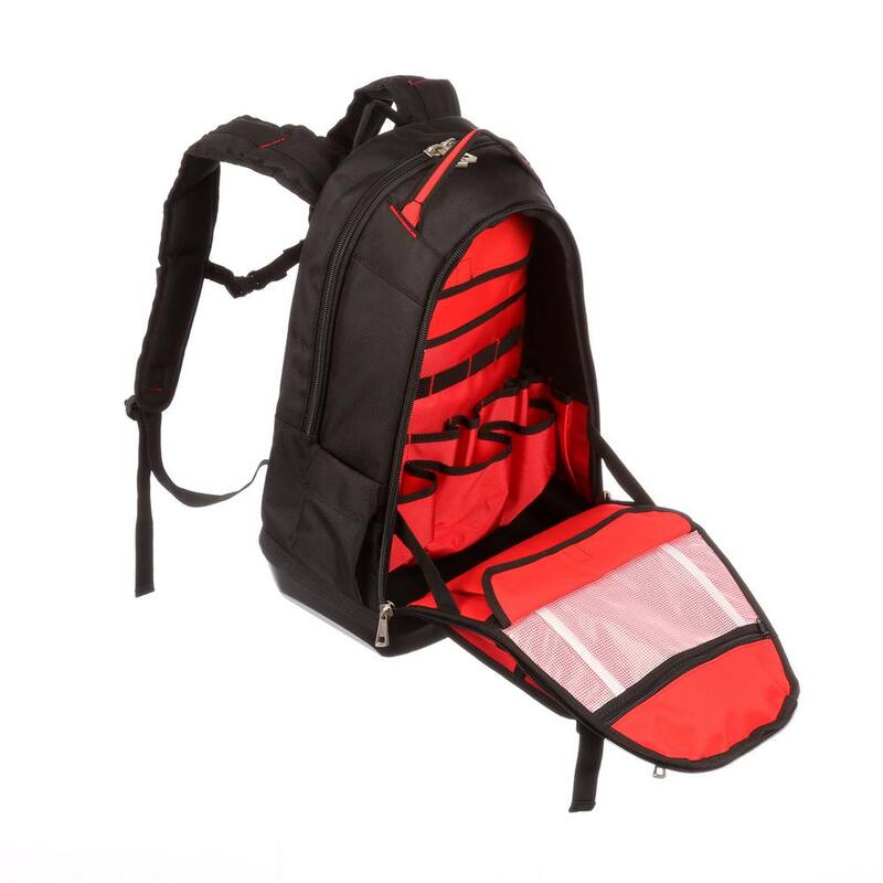 Milwaukee 10 in. Jobsite Backpack with 12 in. Zipper Tool Bag in Multi-Color (3-Pack) - 48-22-8200-48-22-8193