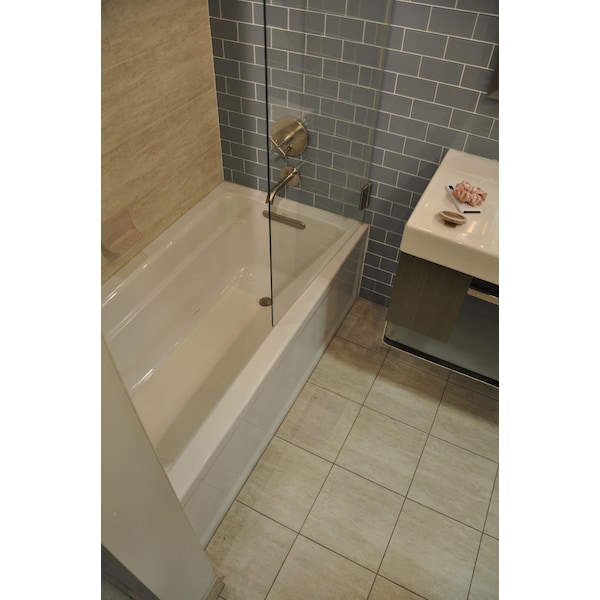 Handi Treads Non-Slip Bath Mat, 16" x 40", White, Adhesive, Mold and Mildew Resistant - HTBM1640WP1