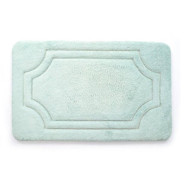 Betterbeds 21 x 34 in. Luxurious Memory Foam Bath Mat with Water Shield Technology - Misty Blue - BE372839