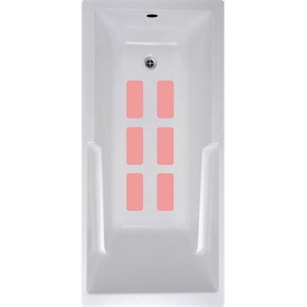 Versatraction VersaTractiion's Kahuna Grip 4 in. x 9 in. Multi Use Tread Mat in Pink - Pack of 6 - NSM-49PT