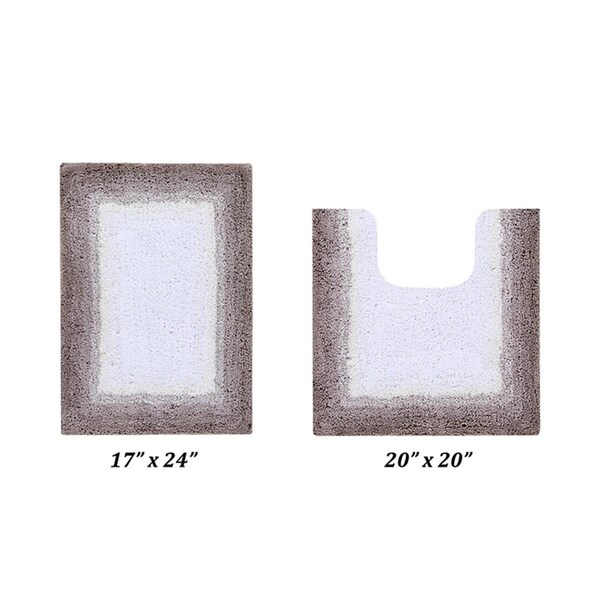 Better Trends Torrent Collection 100% Cotton 2 Piece Set 17' x 24', 20' x 20' Bath Rug Set in Beige - BATO2PC1720BE