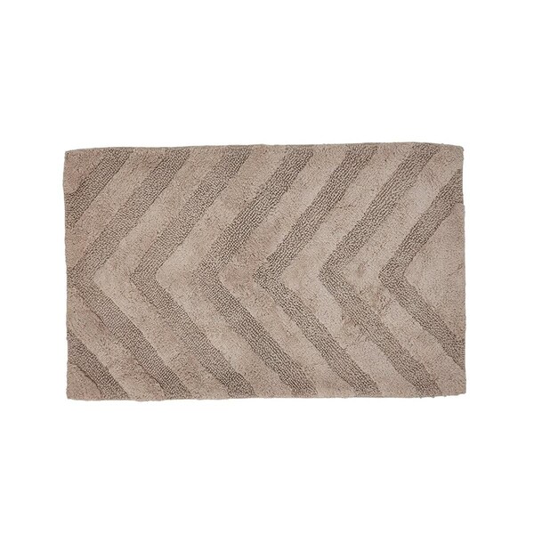 Better Trends Hugo Collection 100% Cotton 24' x 40' Rectangle Bath Rug in Sand - BAHG2440SD