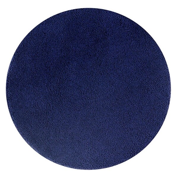 Better Trends Micro Plush Collection 100% Polyester  30' Round Bath Rug in Navy - BAMP30RNV