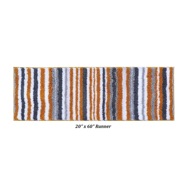 Better Trends Griffie Collection 100% Polyester  20' x 60' Runner Bath Rug in Mustard - BAGR2060MUS