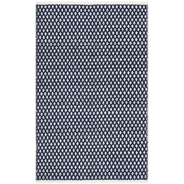 Safavieh 6 x 9 ft. Rectangle Boston Hand Woven Bath Mats- Navy - BOS685D-6