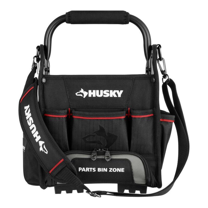 Husky 10 in. Tool Tote with Integrated Parts Bin Zone - 526-316
