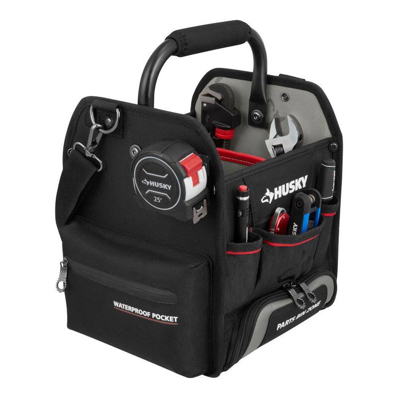 Husky 10 in. Tool Tote with Integrated Parts Bin Zone - 526-316