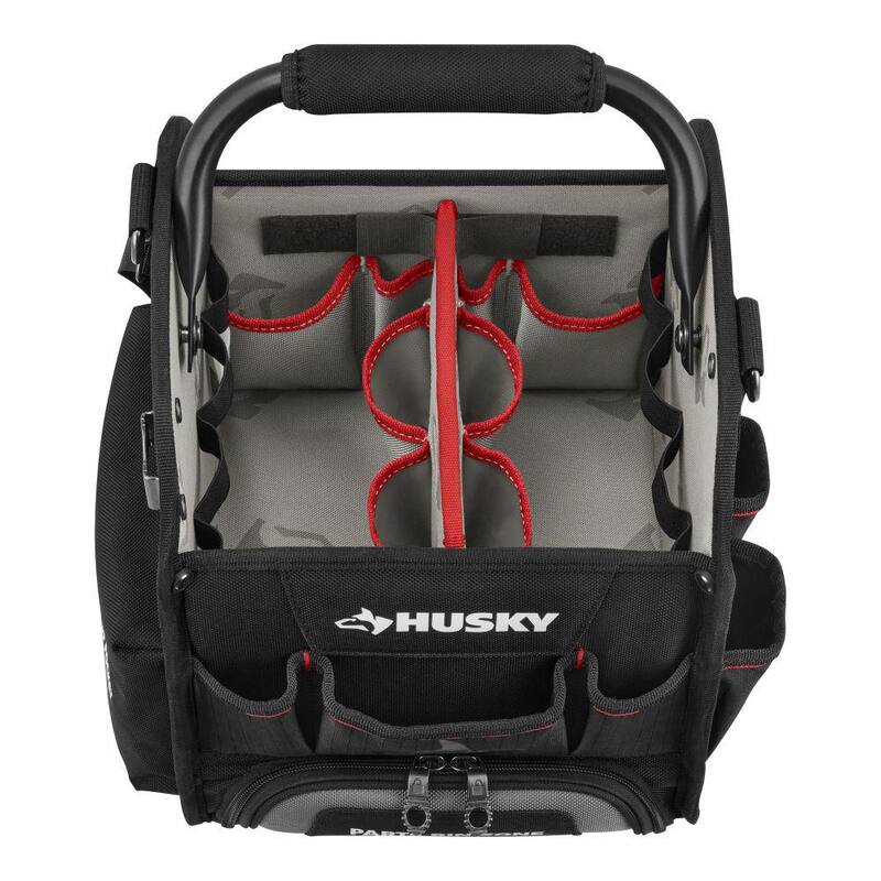 Husky 10 in. Tool Tote with Integrated Parts Bin Zone - 526-316