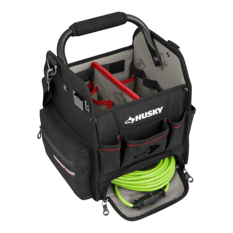 Husky 10 in. Tool Tote with Integrated Parts Bin Zone - 526-316