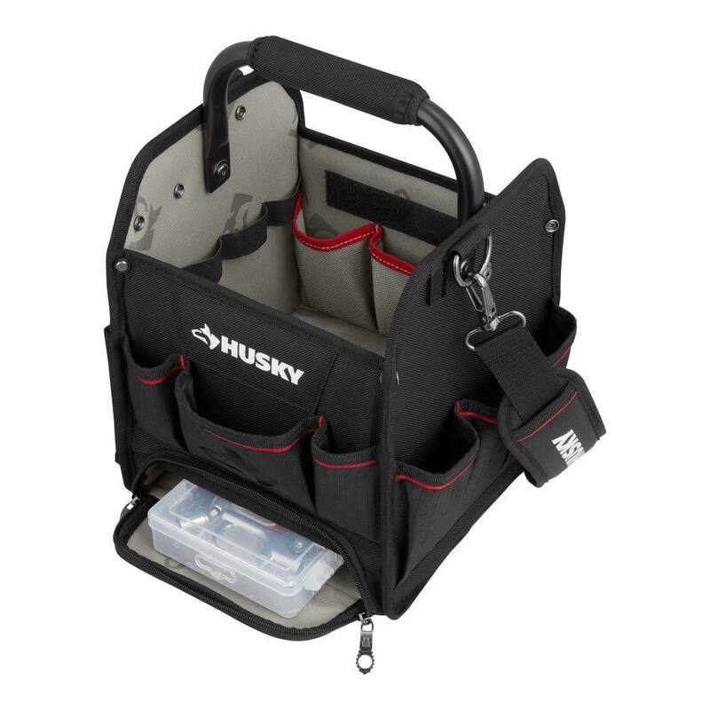 Husky 10 in. Tool Tote with Integrated Parts Bin Zone - 526-316
