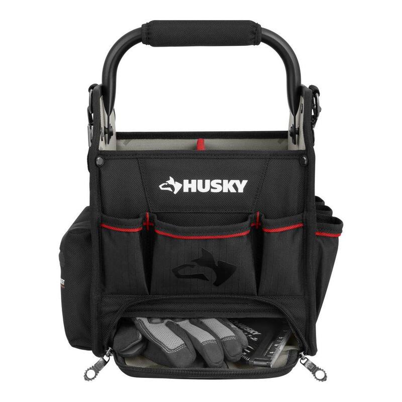 Husky 10 in. Tool Tote with Integrated Parts Bin Zone - 526-316