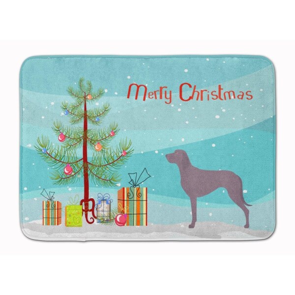 Carolines Treasures Weimaraner Christmas Machine Washable Memory Foam Mat - BB8442RUG