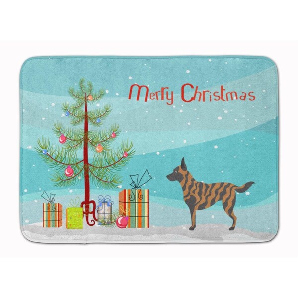 Carolines Treasures Dutch Shepherd Christmas Machine Washable Memory Foam Mat - BB8462RUG