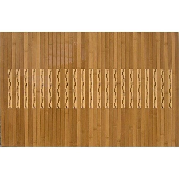 Anji Mountain Anji Mountain AMB0090-2032 20 in. x 32 in. High Gloss Inlaid Bamboo Kitchen-Bath Mat- rubber-backed - AMB0090-2032