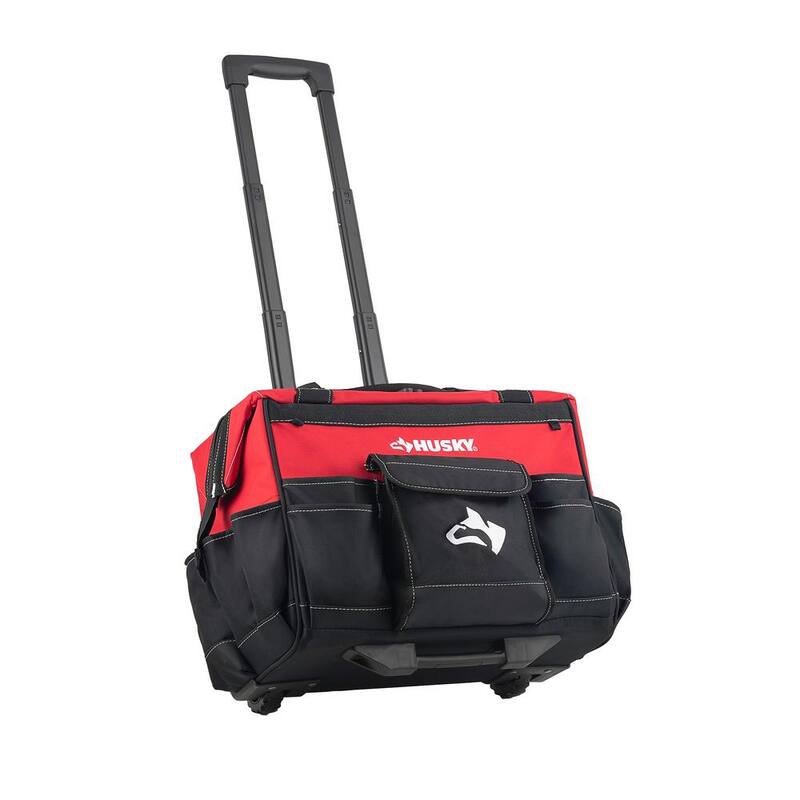 Husky 18 in. Rolling Tool Bag with 18 in. and 12 in. Tool Bags - HD6501828-TH-BD