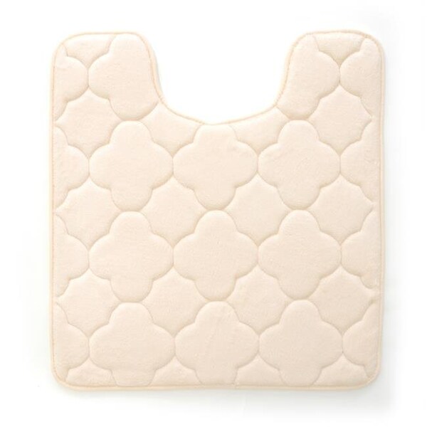 Stephan Roberts Home Stephan Roberts Home 24NC-EM1V17-12 21 x 24 in. Embroidered Memory Foam Contoured Bath Mat - Angora - 24NC-EM1V17-12