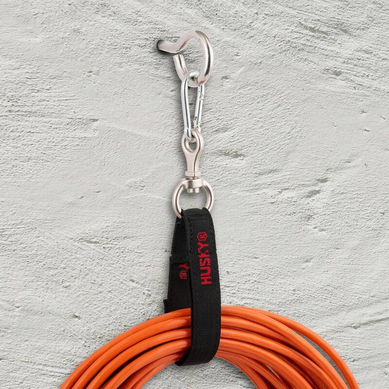 Husky 18 in. Heavy Duty Hanging Quick-Release Hooks with Carabiner Strap - HD00138-TH